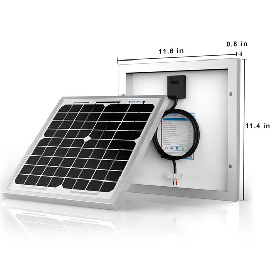 10 Watt 12 Volt Monocrystalline Solar Panel - AutorDeIdeas