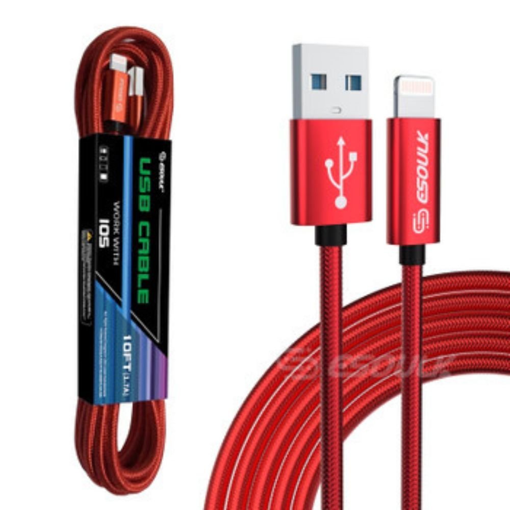 10FT USB Cable For IPhone XS/XR/XS MAX 1.7A - AutorDeIdeas