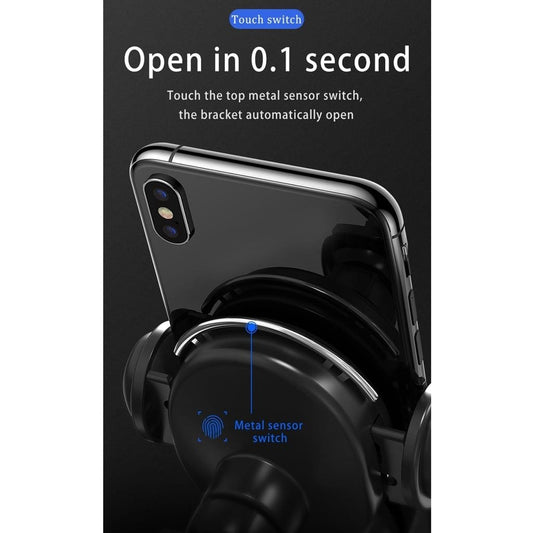 10W Wireless Triangle Mount Automatic Clamping Car Fast Charger - AutorDeIdeas
