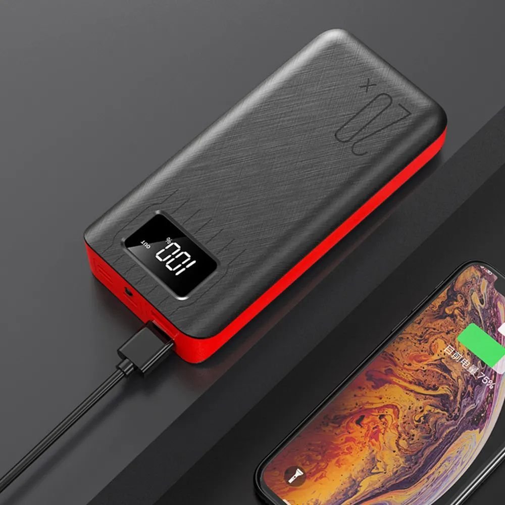 20000mAh External Battery Power Bank Dual USB With LED Flashlight - AutorDeIdeas