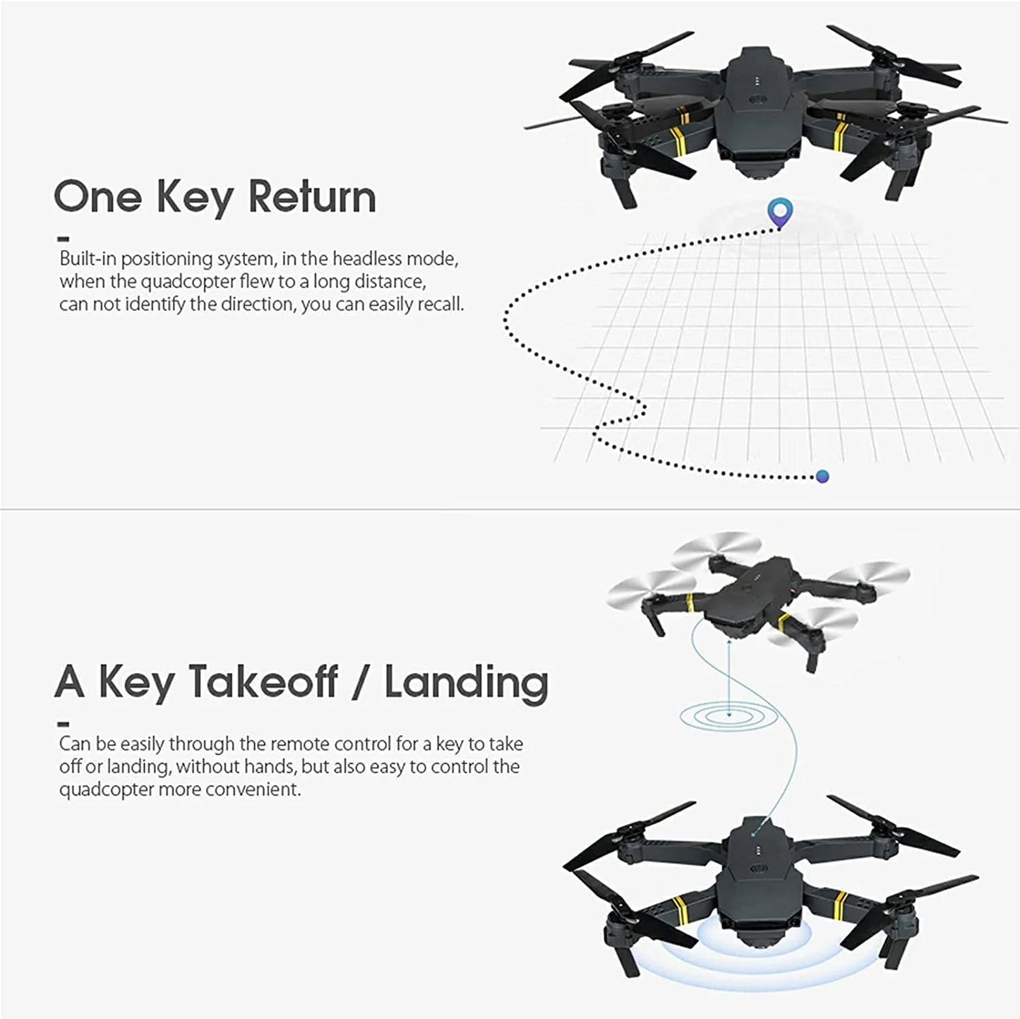 4K HD Dual Camera RC FPV WiFi Portable Wide Angle Foldable Quadcopter Drone - AutorDeIdeas