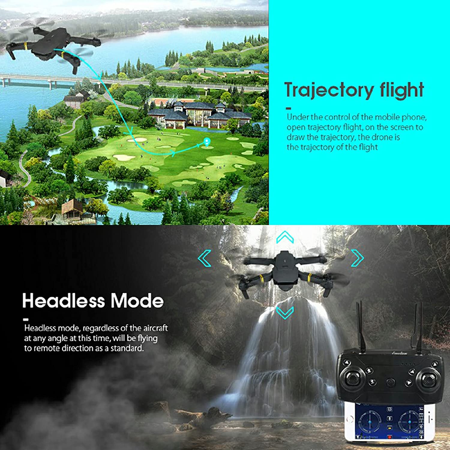 4K HD Dual Camera RC FPV WiFi Portable Wide Angle Foldable Quadcopter Drone - AutorDeIdeas