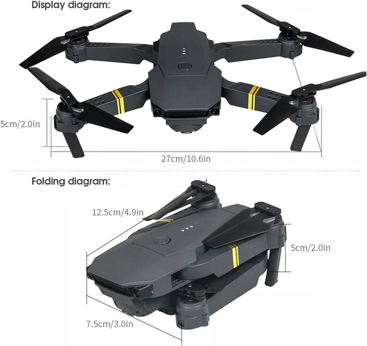 4K HD Dual Camera RC FPV WiFi Portable Wide Angle Foldable Quadcopter Drone - AutorDeIdeas