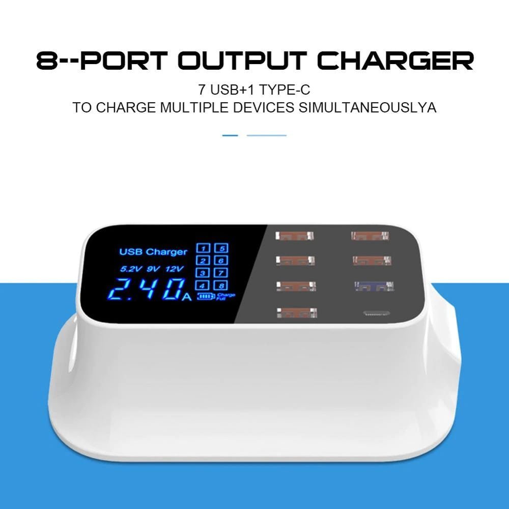 Multi - Port USB Charger Station Type C - AutorDeIdeas